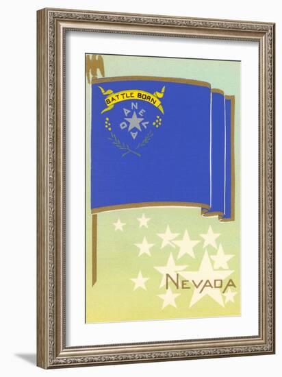 Flag of Nevada-null-Framed Art Print