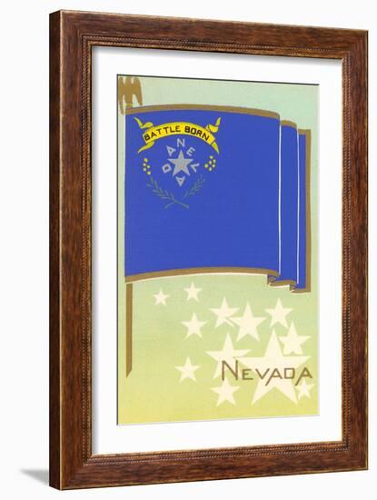 Flag of Nevada-null-Framed Art Print