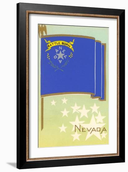 Flag of Nevada-null-Framed Art Print