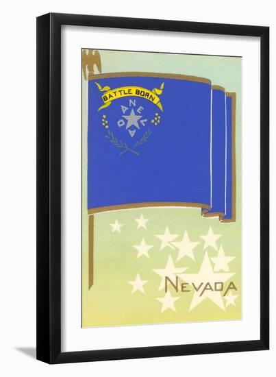 Flag of Nevada-null-Framed Art Print