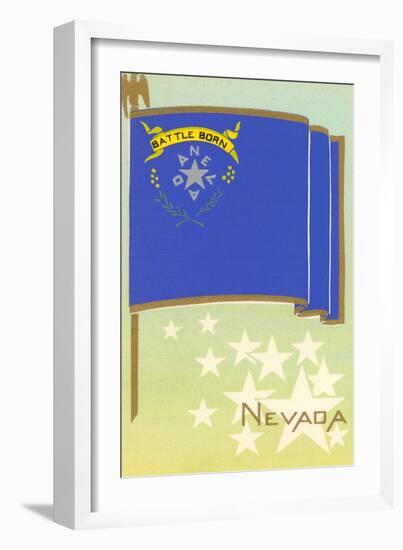 Flag of Nevada-null-Framed Art Print