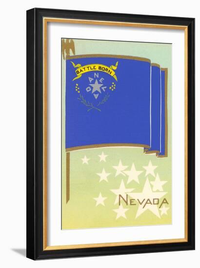 Flag of Nevada-null-Framed Art Print