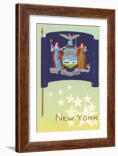 Flag of New York-null-Framed Art Print