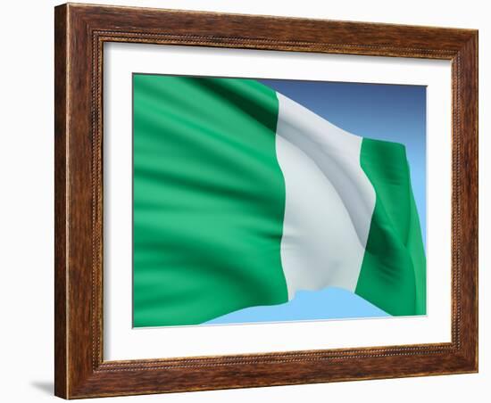 Flag Of Nigeria-bioraven-Framed Art Print