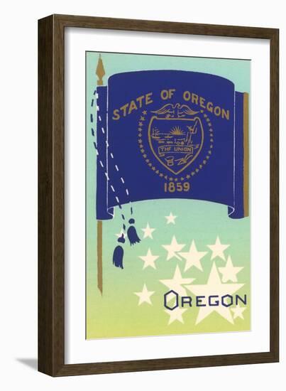 Flag of Oregon-null-Framed Art Print