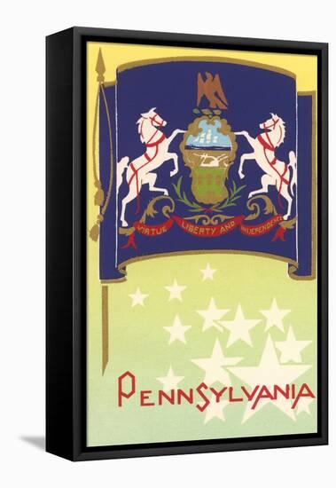 Flag of Pennsylvania-null-Framed Stretched Canvas