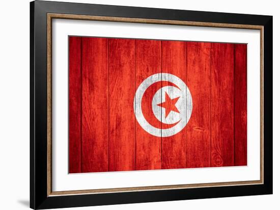 Flag Of Tunisia-Miro Novak-Framed Art Print