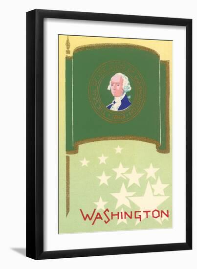 Flag of Washington-null-Framed Art Print