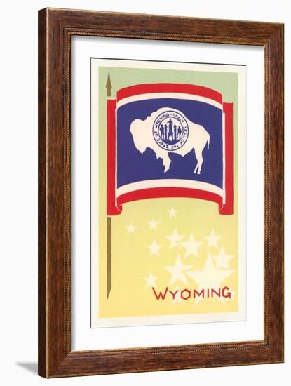 Flag of Wyoming-null-Framed Art Print