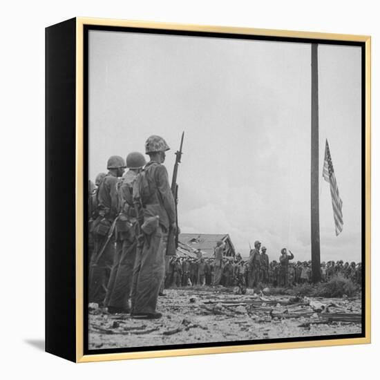 Flag Raising on Guam-null-Framed Premier Image Canvas