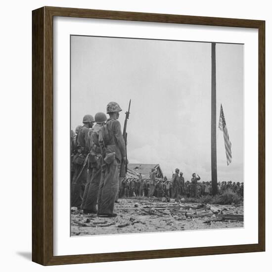 Flag Raising on Guam-null-Framed Photographic Print