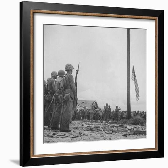 Flag Raising on Guam-null-Framed Photographic Print