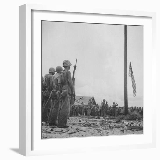 Flag Raising on Guam-null-Framed Photographic Print