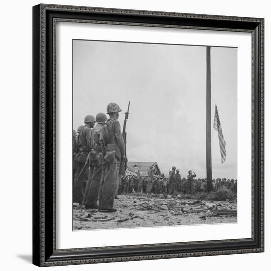 Flag Raising on Guam-null-Framed Photographic Print