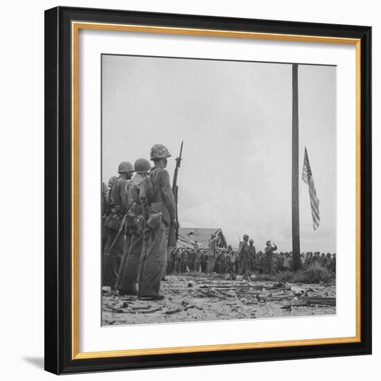 Flag Raising on Guam-null-Framed Photographic Print