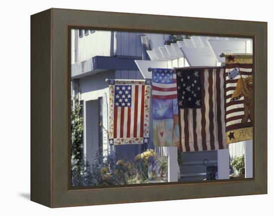 Flag Shop on Whidbey Island, Washington, USA-William Sutton-Framed Premier Image Canvas