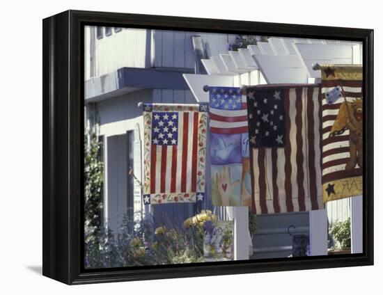 Flag Shop on Whidbey Island, Washington, USA-William Sutton-Framed Premier Image Canvas