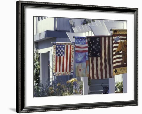 Flag Shop on Whidbey Island, Washington, USA-William Sutton-Framed Photographic Print