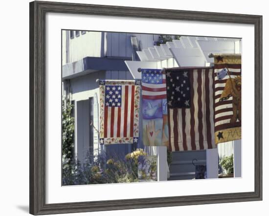 Flag Shop on Whidbey Island, Washington, USA-William Sutton-Framed Photographic Print