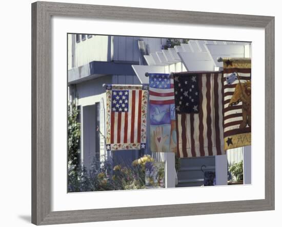 Flag Shop on Whidbey Island, Washington, USA-William Sutton-Framed Photographic Print