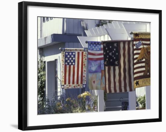 Flag Shop on Whidbey Island, Washington, USA-William Sutton-Framed Photographic Print