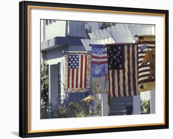 Flag Shop on Whidbey Island, Washington, USA-William Sutton-Framed Photographic Print