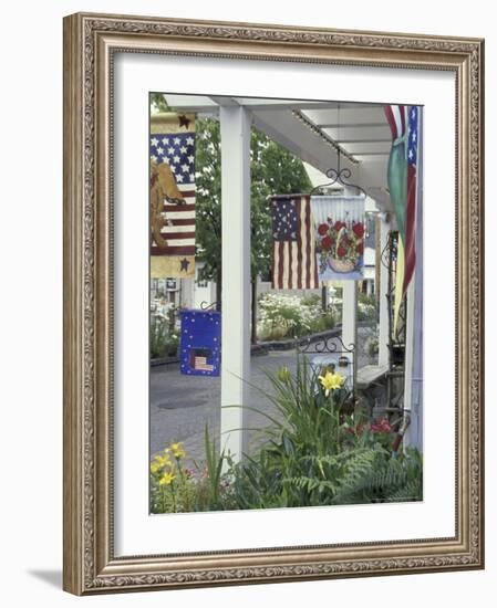 Flag Shop on Whidbey Island, Washington, USA-William Sutton-Framed Photographic Print