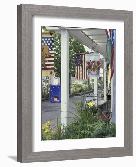 Flag Shop on Whidbey Island, Washington, USA-William Sutton-Framed Photographic Print