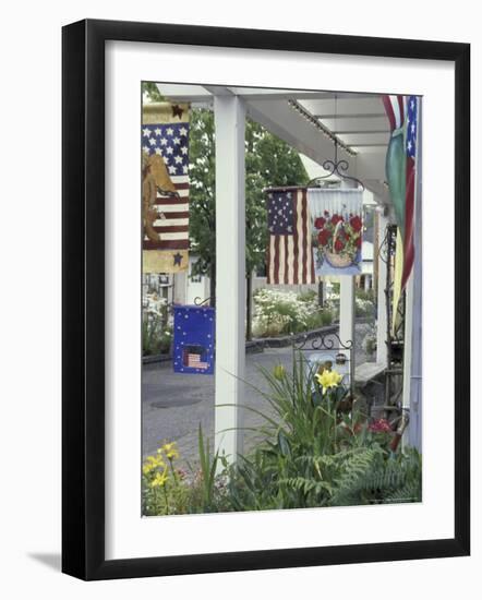 Flag Shop on Whidbey Island, Washington, USA-William Sutton-Framed Photographic Print