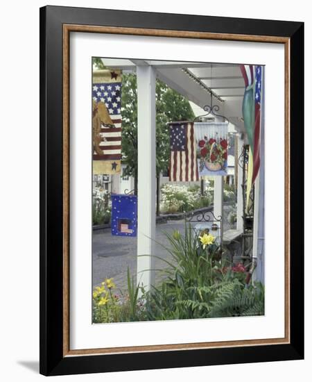 Flag Shop on Whidbey Island, Washington, USA-William Sutton-Framed Photographic Print