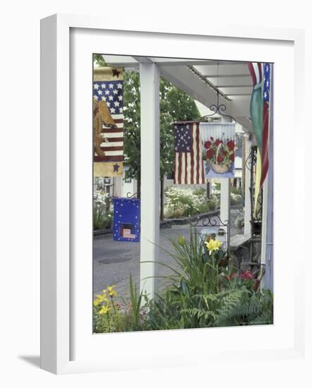 Flag Shop on Whidbey Island, Washington, USA-William Sutton-Framed Photographic Print