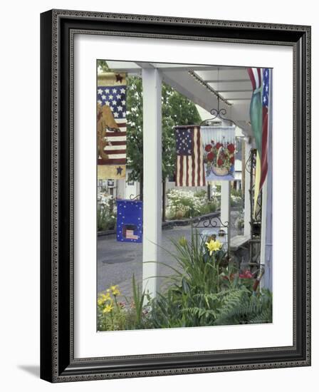 Flag Shop on Whidbey Island, Washington, USA-William Sutton-Framed Photographic Print