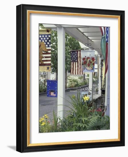 Flag Shop on Whidbey Island, Washington, USA-William Sutton-Framed Photographic Print