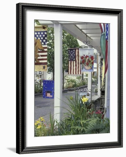 Flag Shop on Whidbey Island, Washington, USA-William Sutton-Framed Photographic Print