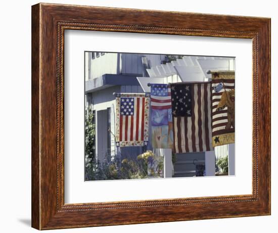 Flag Shop on Whidbey Island, Washington, USA-William Sutton-Framed Photographic Print