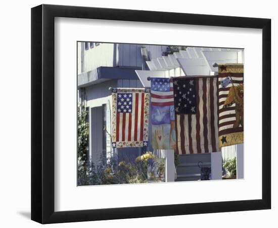 Flag Shop on Whidbey Island, Washington, USA-William Sutton-Framed Photographic Print