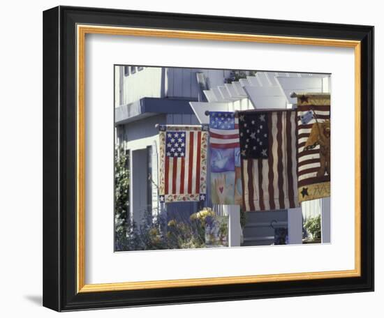 Flag Shop on Whidbey Island, Washington, USA-William Sutton-Framed Photographic Print