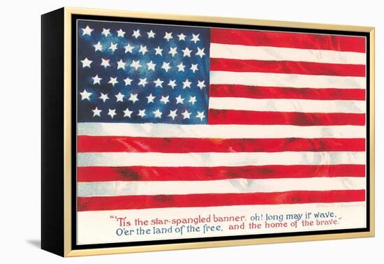 Flag with Poem-null-Framed Stretched Canvas