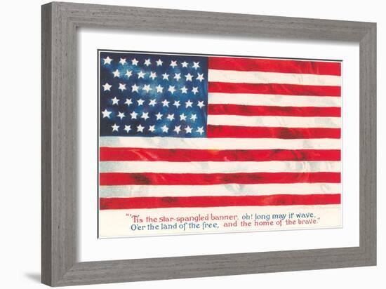 Flag with Poem-null-Framed Premium Giclee Print