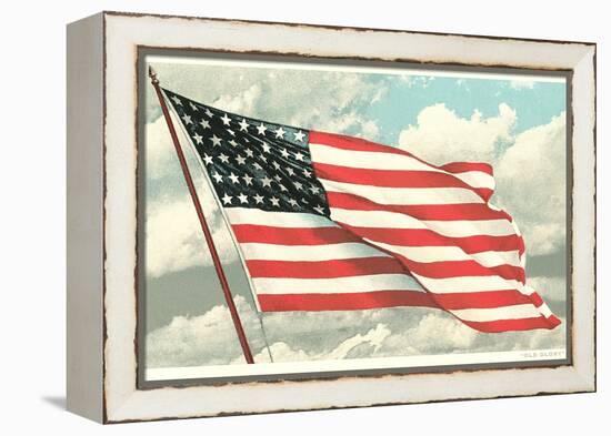 Flag with Sky Background-null-Framed Stretched Canvas