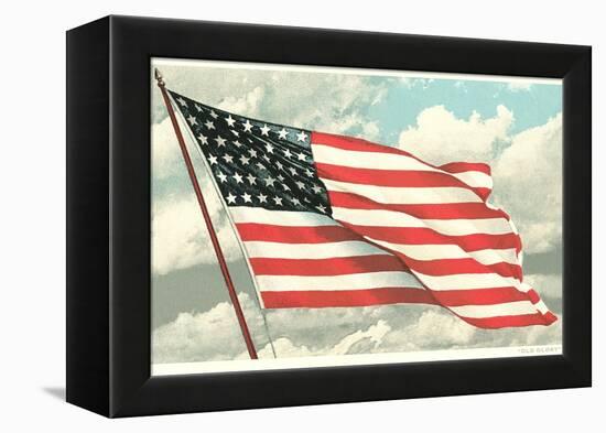 Flag with Sky Background-null-Framed Stretched Canvas