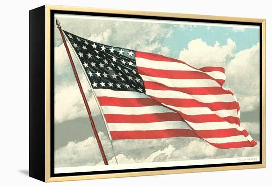 Flag with Sky Background-null-Framed Stretched Canvas