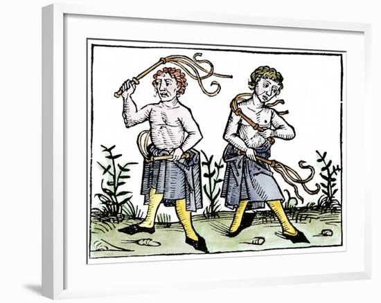 Flagellants, 1493-null-Framed Giclee Print