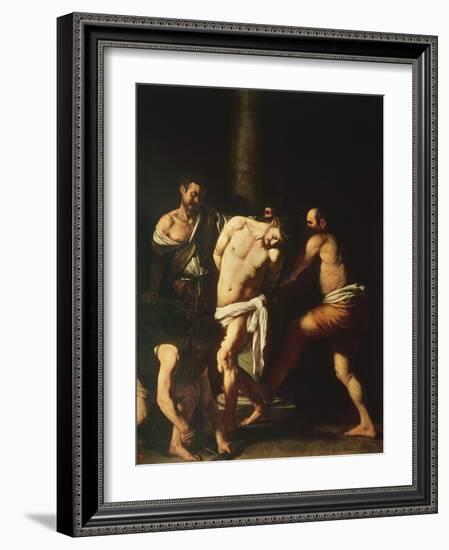 Flagellation, 1607-Caravaggio-Framed Giclee Print