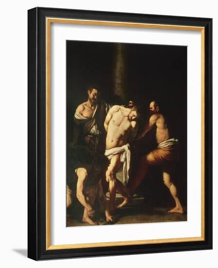 Flagellation, 1607-Caravaggio-Framed Giclee Print