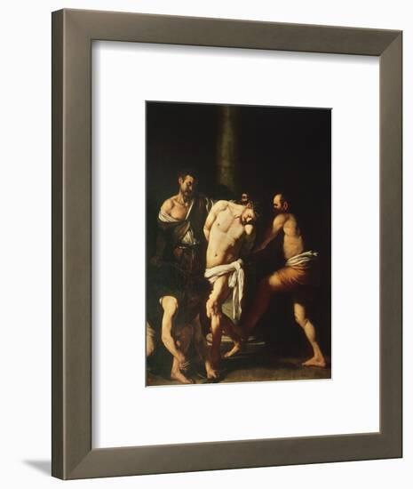 Flagellation, 1607-Caravaggio-Framed Premium Giclee Print