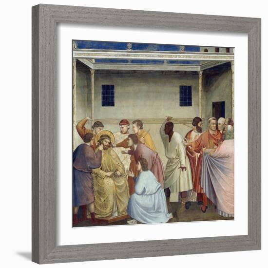 Flagellation of Christ, Detail from Life and Passion of Christ, 1303-1305-Giotto di Bondone-Framed Giclee Print