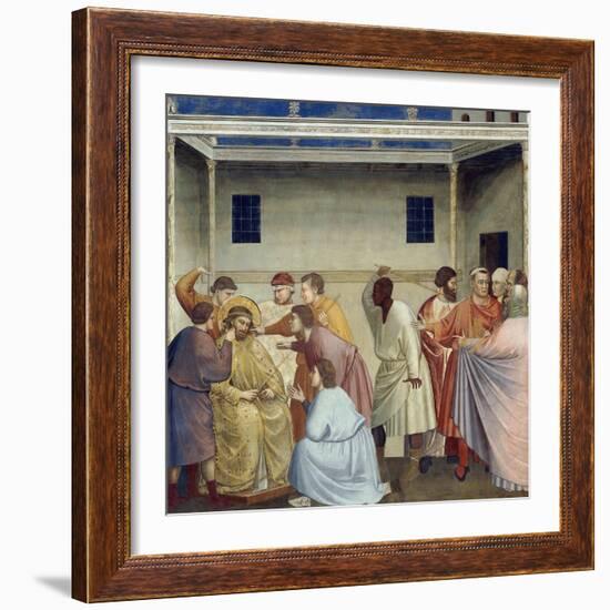 Flagellation of Christ, Detail from Life and Passion of Christ, 1303-1305-Giotto di Bondone-Framed Giclee Print