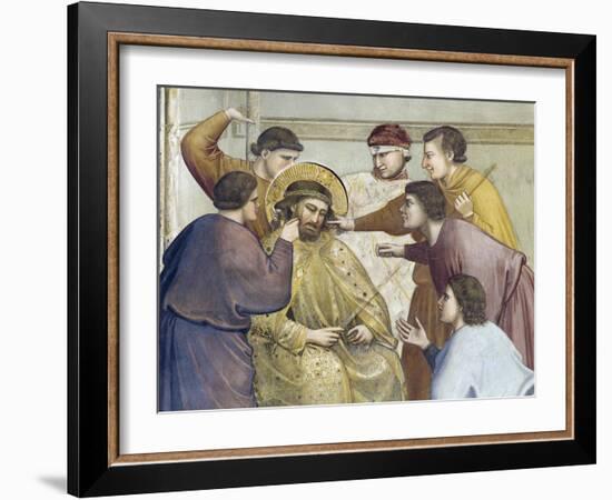 Flagellation of Christ, Detail from Life and Passion of Christ, 1303-1305-Giotto di Bondone-Framed Giclee Print