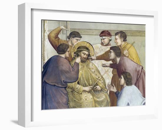 Flagellation of Christ, Detail from Life and Passion of Christ, 1303-1305-Giotto di Bondone-Framed Giclee Print